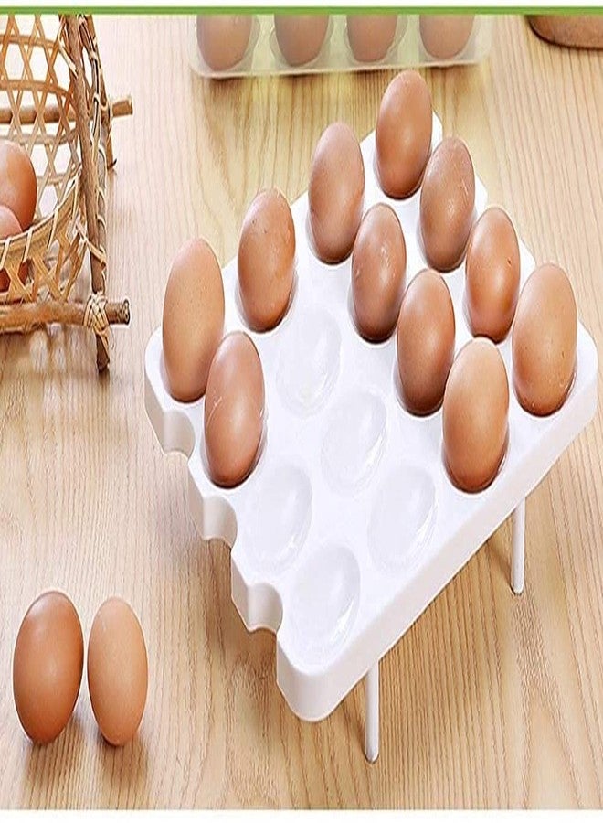 Portible Double Layer 32 Grid Egg Storage Box for Egg Storage Container Holder with Lid and Tray Plastic Carrier Cases Refrigerator Fridge Kitchen Food Storage Box Outdoor (Pack of 1). - Image 2